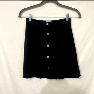 Wilfred Black Midi Skirt with Silver Buttons